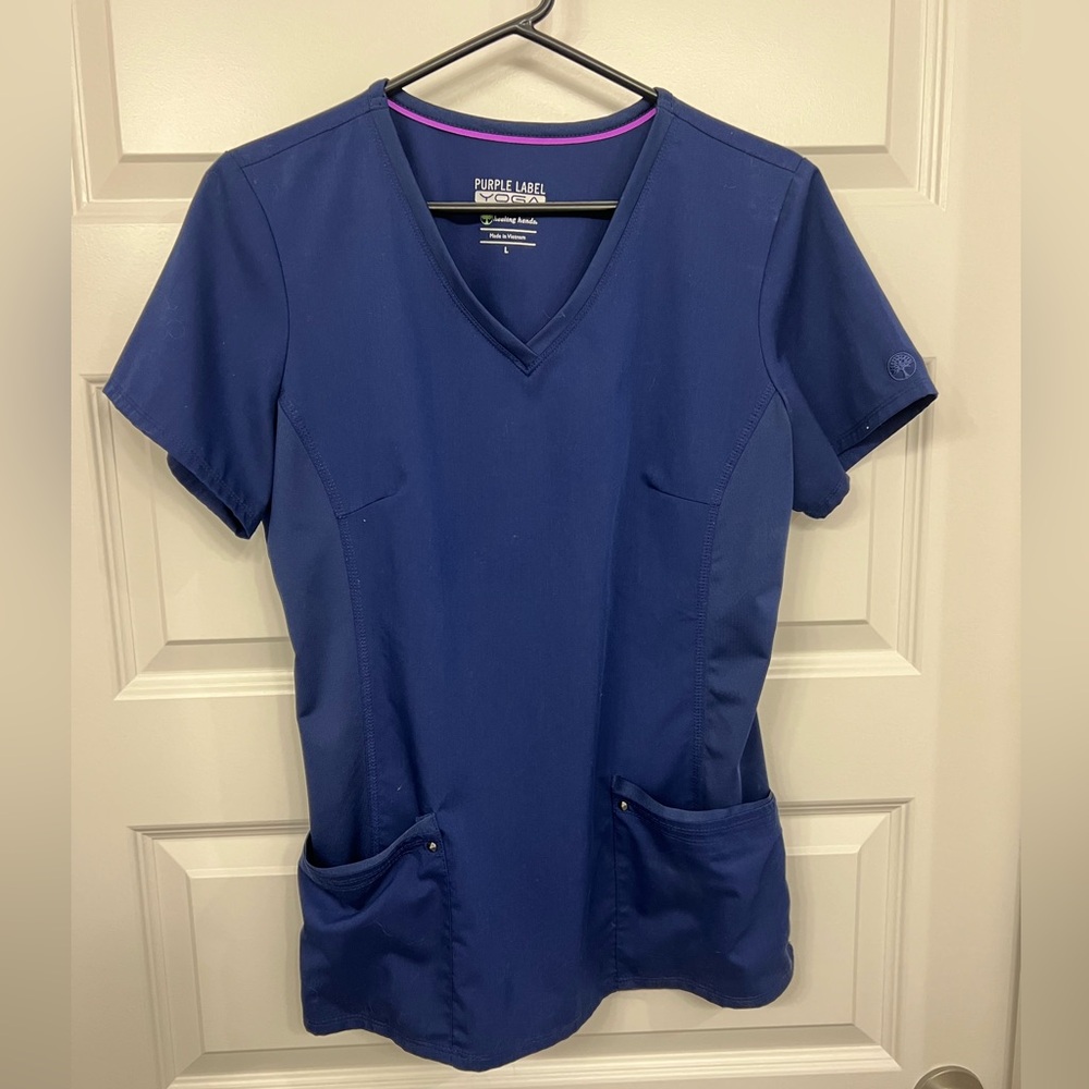 Navy blue scrubs size L